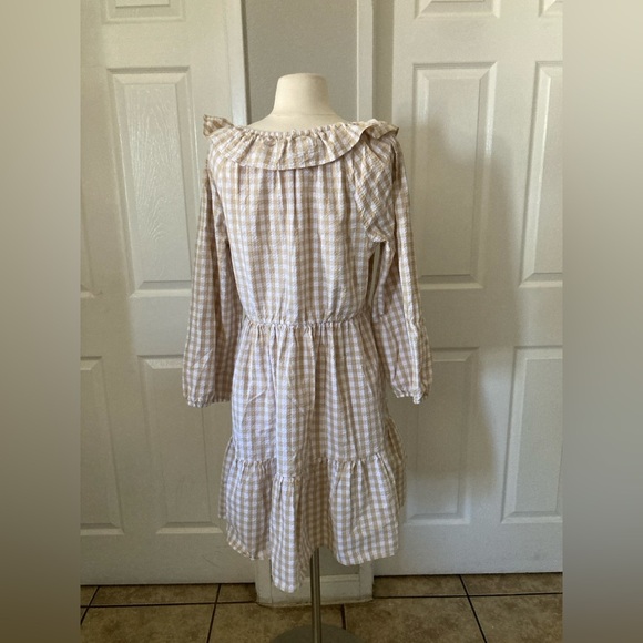 J.Crew Seersucker Ruffleneck Gingham Mini DressSuze 14 - Picture 8 of 10